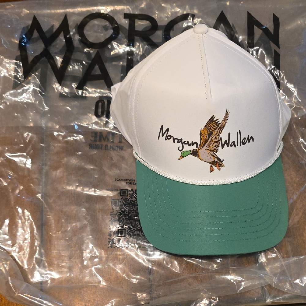 Morgan Wallen Women's White & Green Trucker Hat